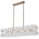 Sophie 6 Light 47 inch Lacquered Gold Linear Chandelier Ceiling Light