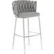 Woven Gray and Silver Chair