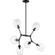 Nexpo 6 Light 34.38 inch Coal Chandelier Ceiling Light