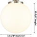 Beacon 1 Light 14 inch Satin Nickel Pendant Ceiling Light