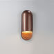 Ambiance Collection - Capsule 1 Light 5 inch Antique Copper Outdoor Wall Sconce in Replaceable Bulb, 4D x 14H, Form+Finish+Function