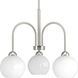 Carisa 3 Light 21.5 inch Brushed Nickel Chandelier Ceiling Light