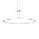 Luna LED 49.5 inch Bright Satin Aluminum Pendant Ceiling Light