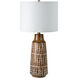 Tereva 26.75 inch 100 watt Taupe and Off-White Table Lamp Portable Light