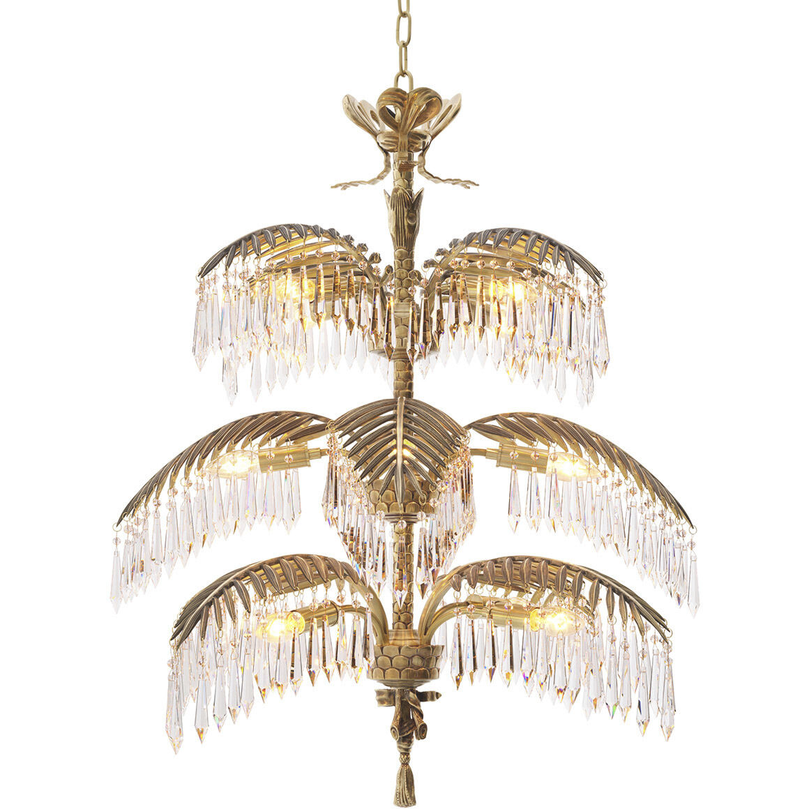 Hildebrandt 12 Light 31.5 inch Vintage Brass Chandelier Ceiling Light, Large