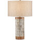 Hyson 27 inch 150 watt Natural and Brass Table Lamp Portable Light