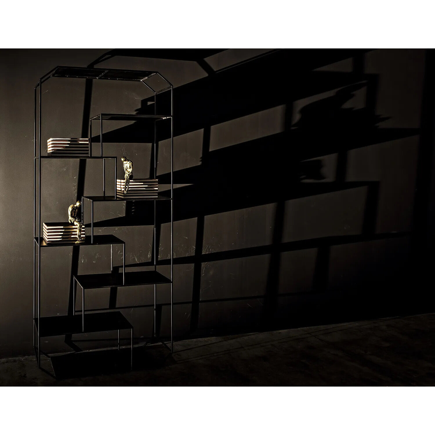 Marquise Matte Black Bookcase