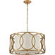 Ringlets 4 Light 22 inch Matte Gold Chandelier Ceiling Light