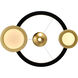 Deux Lunes LED 29 inch Brass and Pearl Black Island/Pool Table Light Ceiling Light