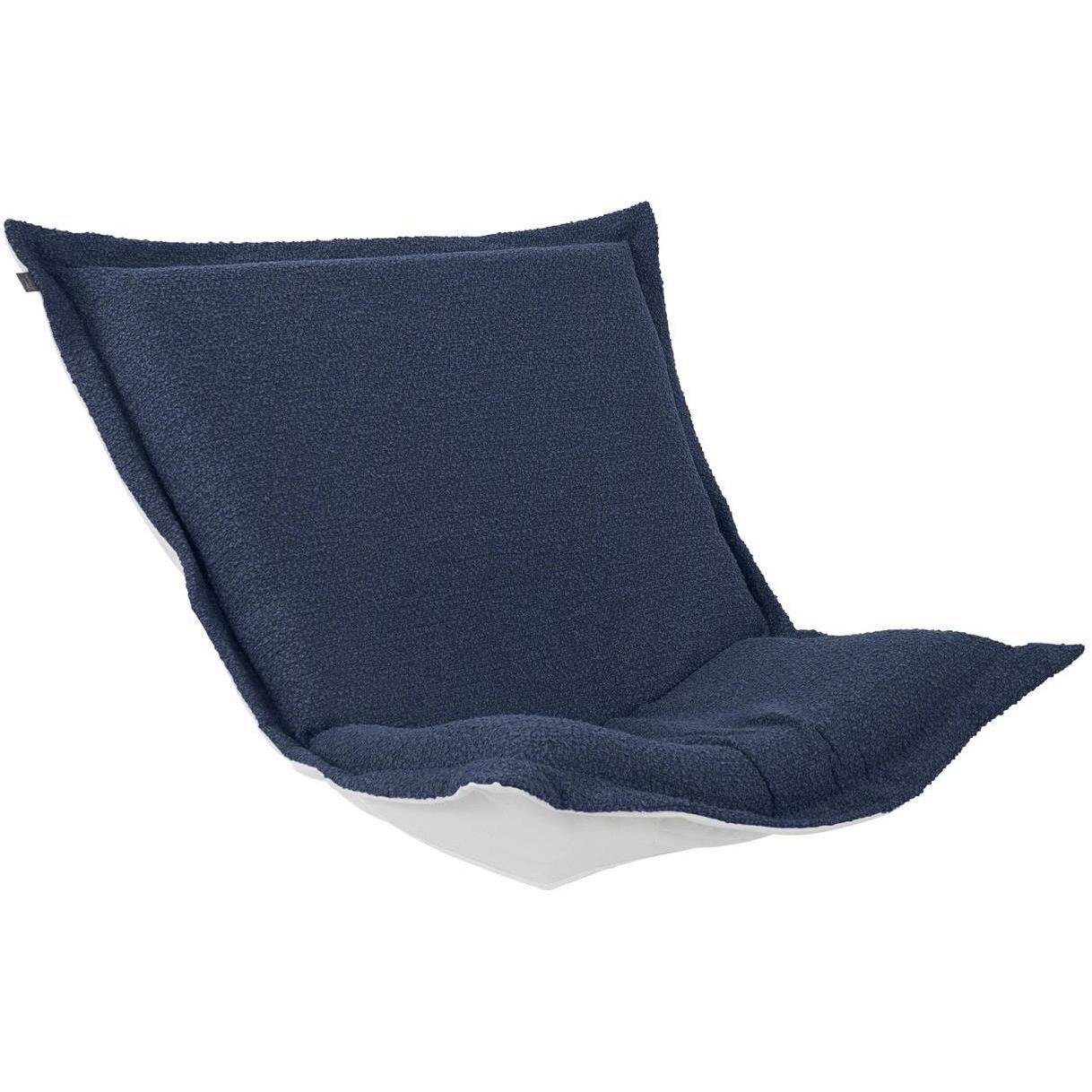 Alicante Indigo Patio Scroll Puff Chair Cover & Cushion