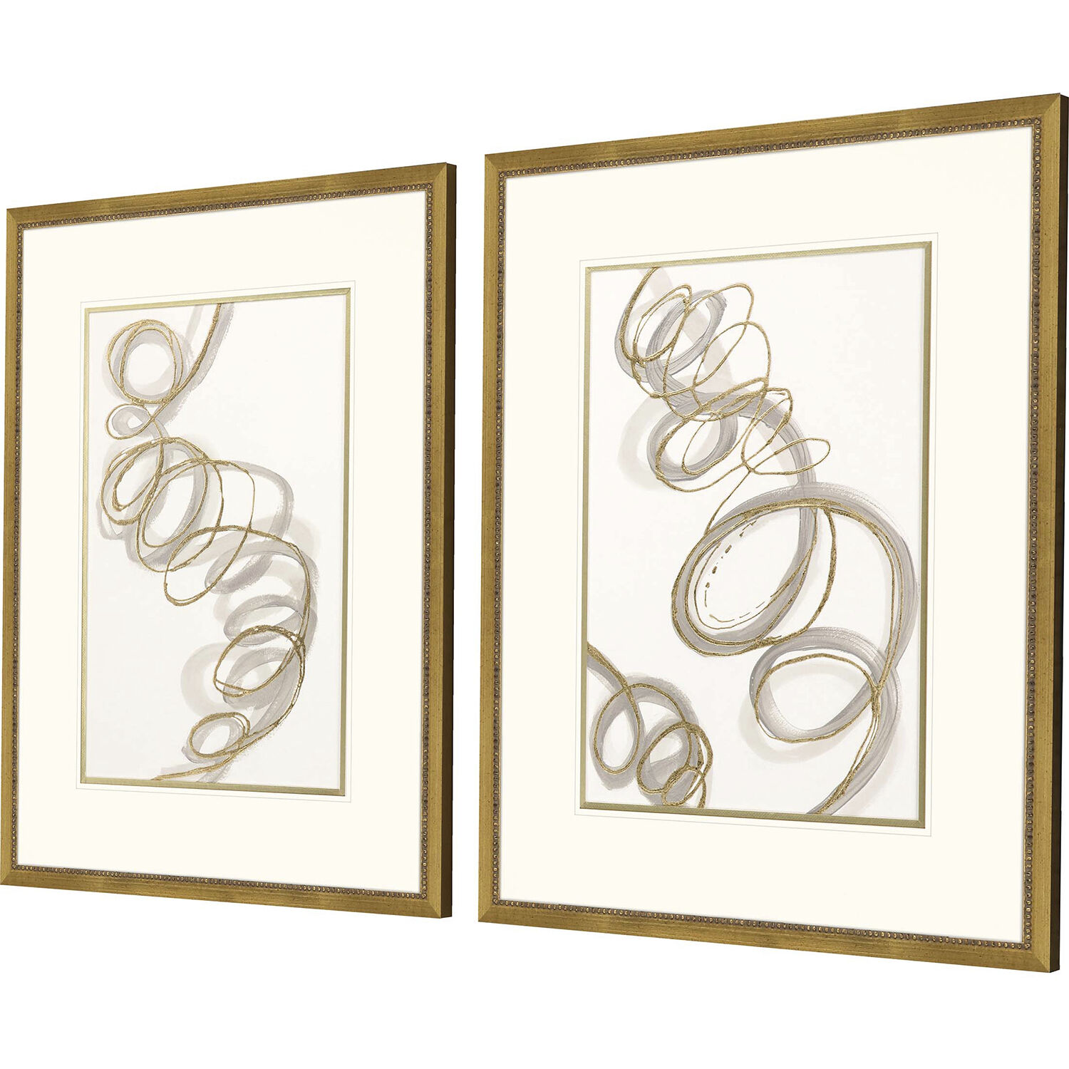 Radiant Spiral Metallic and Neutral Framed Art, The Studio