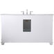 Wesley 60 X 22 X 35 inch White Vanity Sink Set