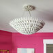 Broche 8 Light 30 inch Matte White Semi Flush Ceiling Light