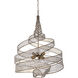Flow 6 Light 26 inch Hammered Ore Pendant Ceiling Light