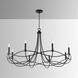 Sonnet 8 Light 45 inch Matte Black Chandelier Ceiling Light