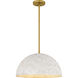 Portia 3 Light 17.75 inch Brushed Gold Pendant Ceiling Light, Large