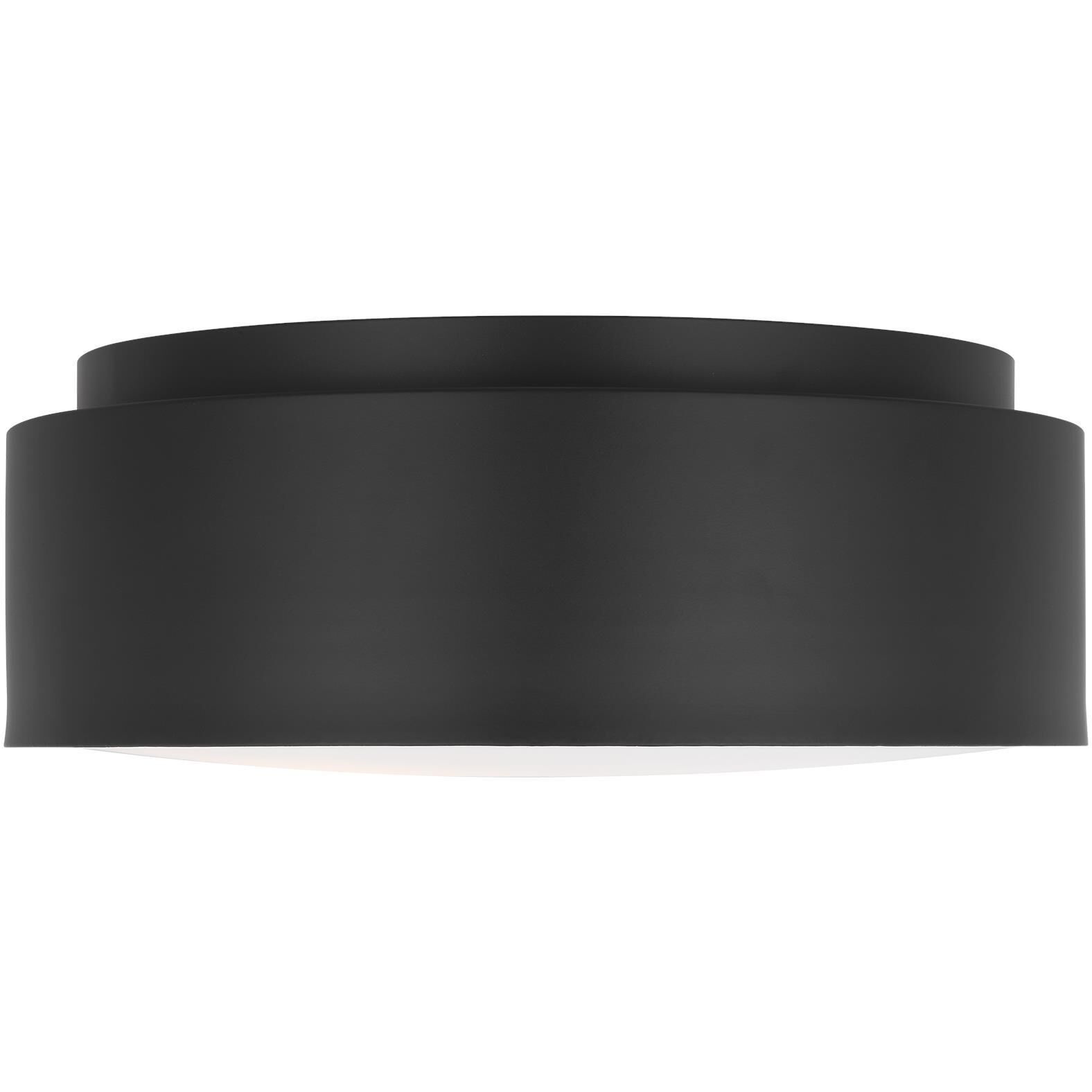 Drew & Jonathan Dartmore 2 Light 15 inch Midnight Black Flush Mount Ceiling Light, Medium