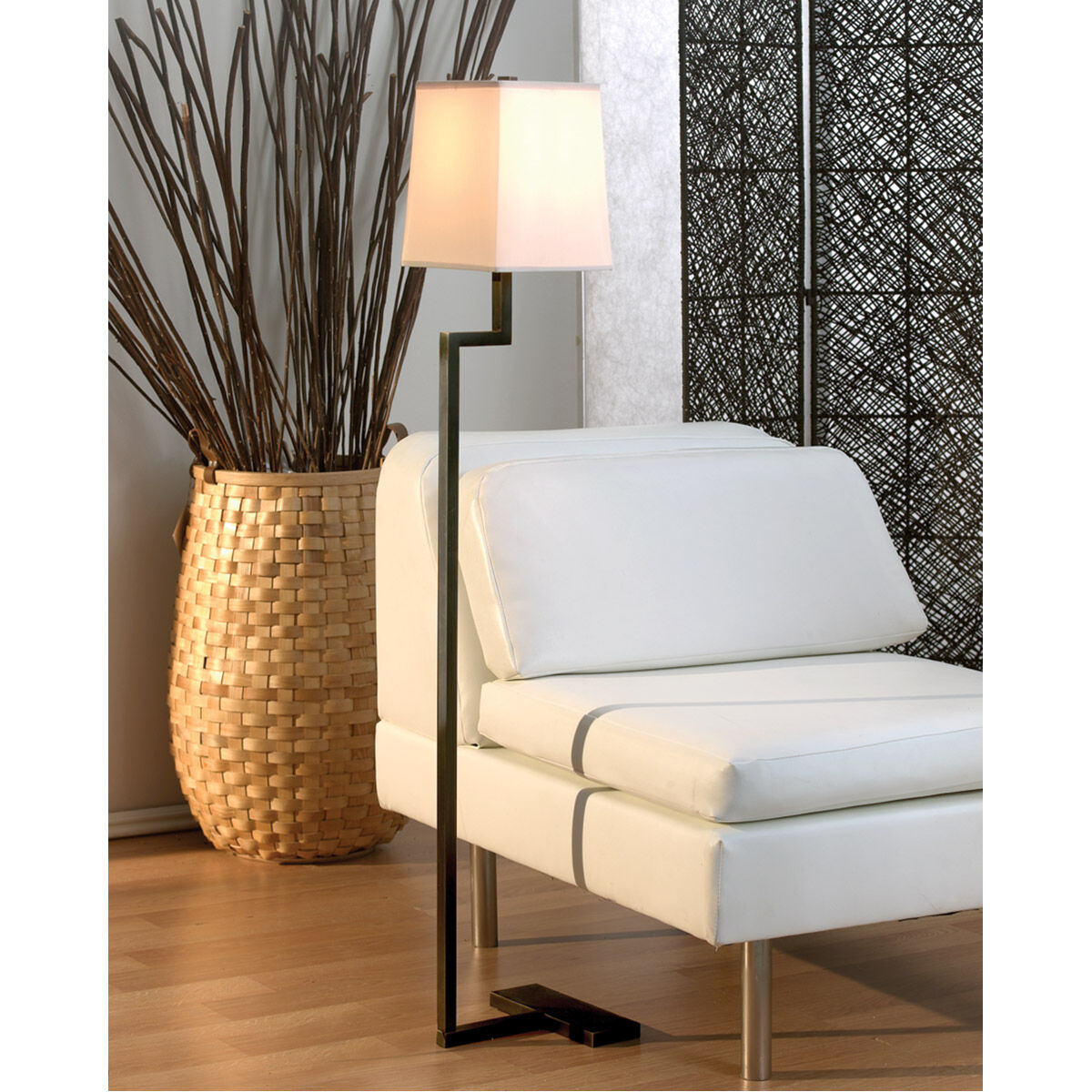 Doughnut 48.75 inch 100.00 watt Deep Patina Bronze Floor Lamp Portable Light in Snowflake