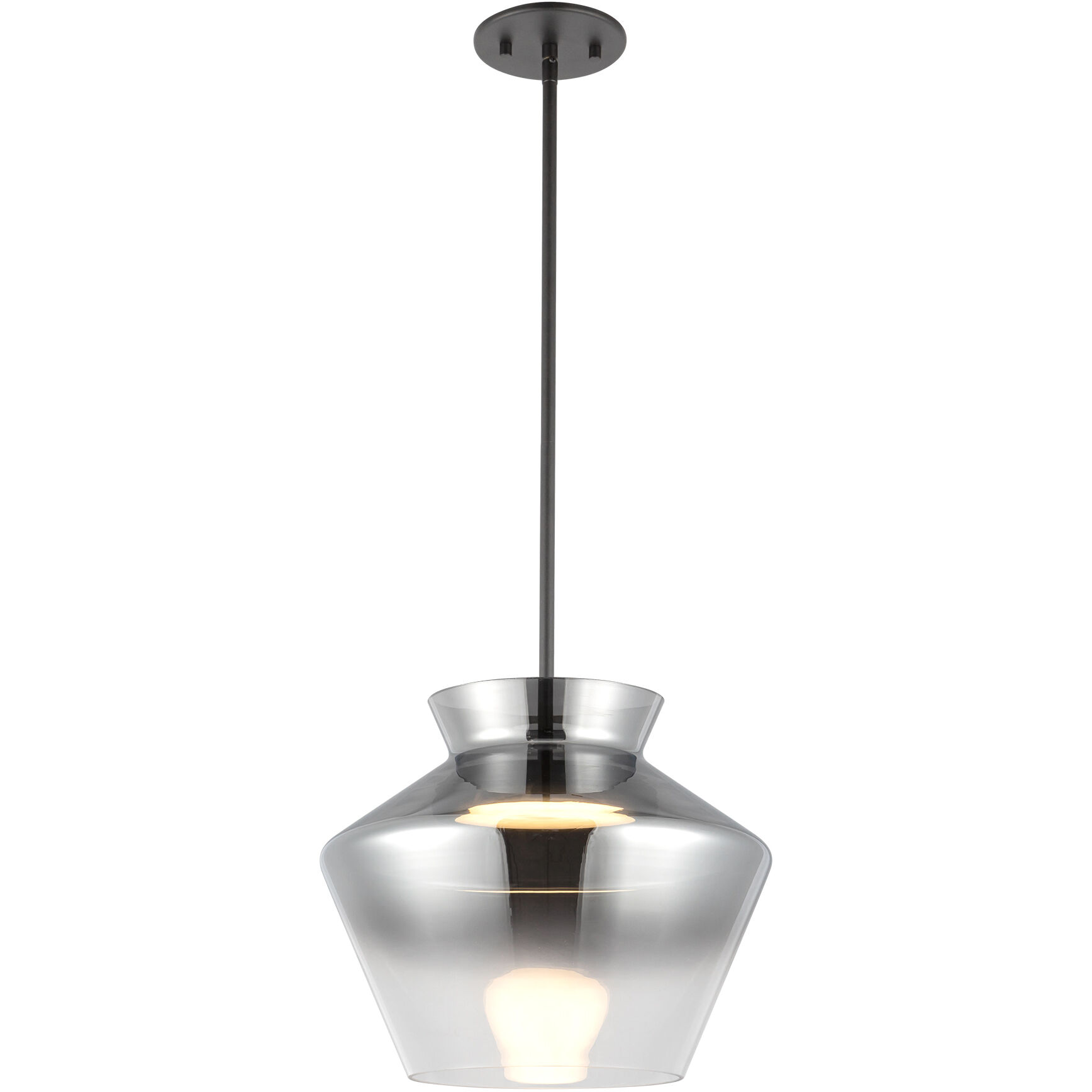 Trinity Pendant Ceiling Light in Smoked Glass