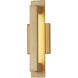 Catalina LED 15 inch Burnished Gold Outdoor Wall Sconce in 3" D x 4.75" W x 15" H, EVOLV