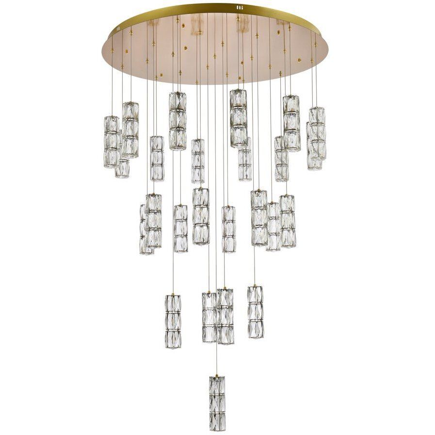 Polaris 25 Light 42 inch Gold Chandelier Ceiling Light