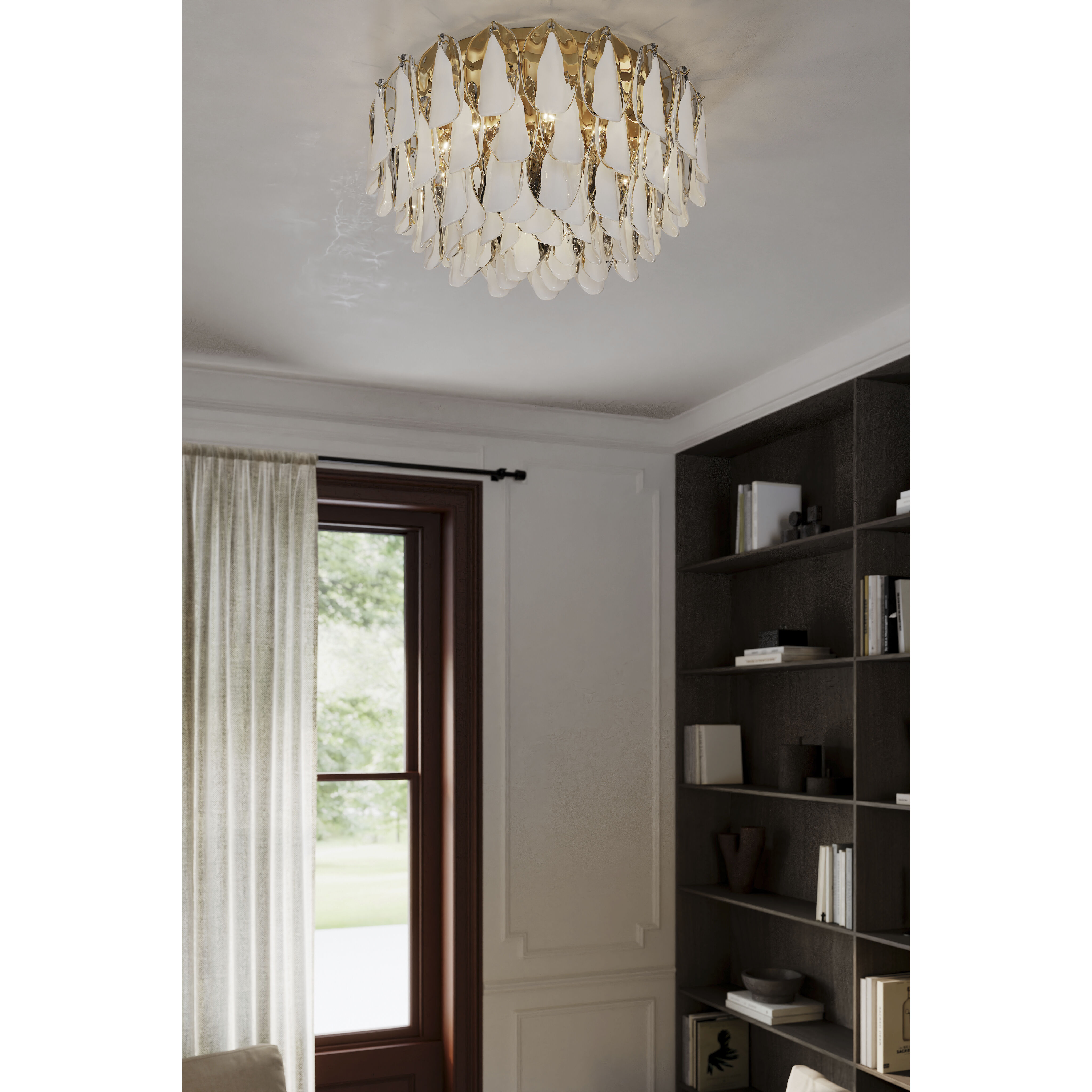 Verla Crest 11 Light 31.25 inch Legacy Brass Flush Mount Ceiling Light