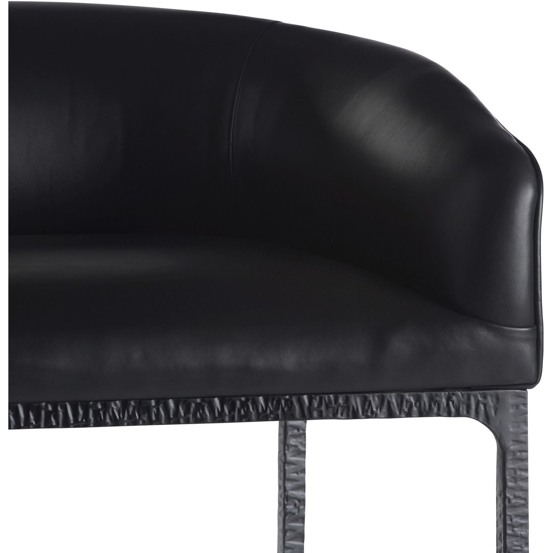 Osbourne 39 inch Black and Blackened Iron Bar Stool