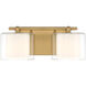 Seville 2 Light 14.5 inch Legacy Brass Vanity Wall Light