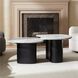 Melt 35 X 17 inch Ebony and Galaxy Marble Coffee Tables, Set of 2
