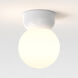Lyra 1 Light 7.09 inch Gloss Glaze White Bathroom Ceiling Light