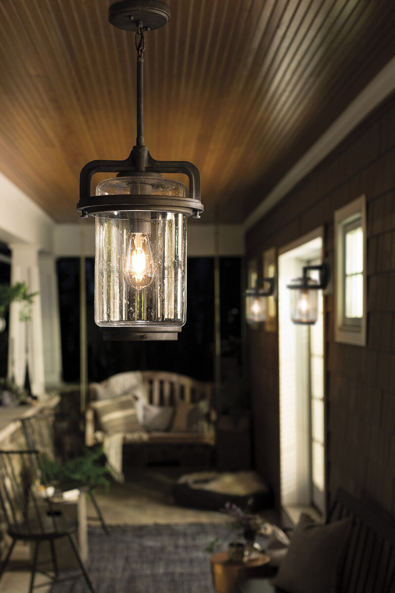 Andover 1 Light 14 inch Weathered Zinc Outdoor Wall, Medium