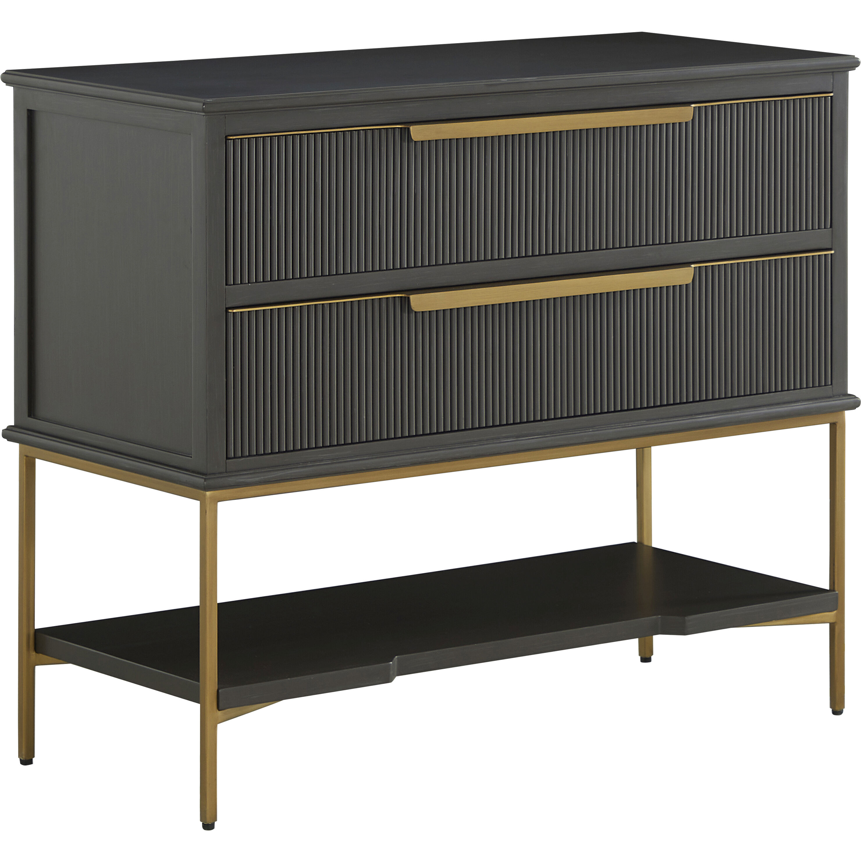 Riggs 38 X 32.75 inch Stained Gold and Sesame Black Nightstand