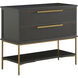 Riggs 38 X 32.75 inch Stained Gold and Sesame Black Nightstand