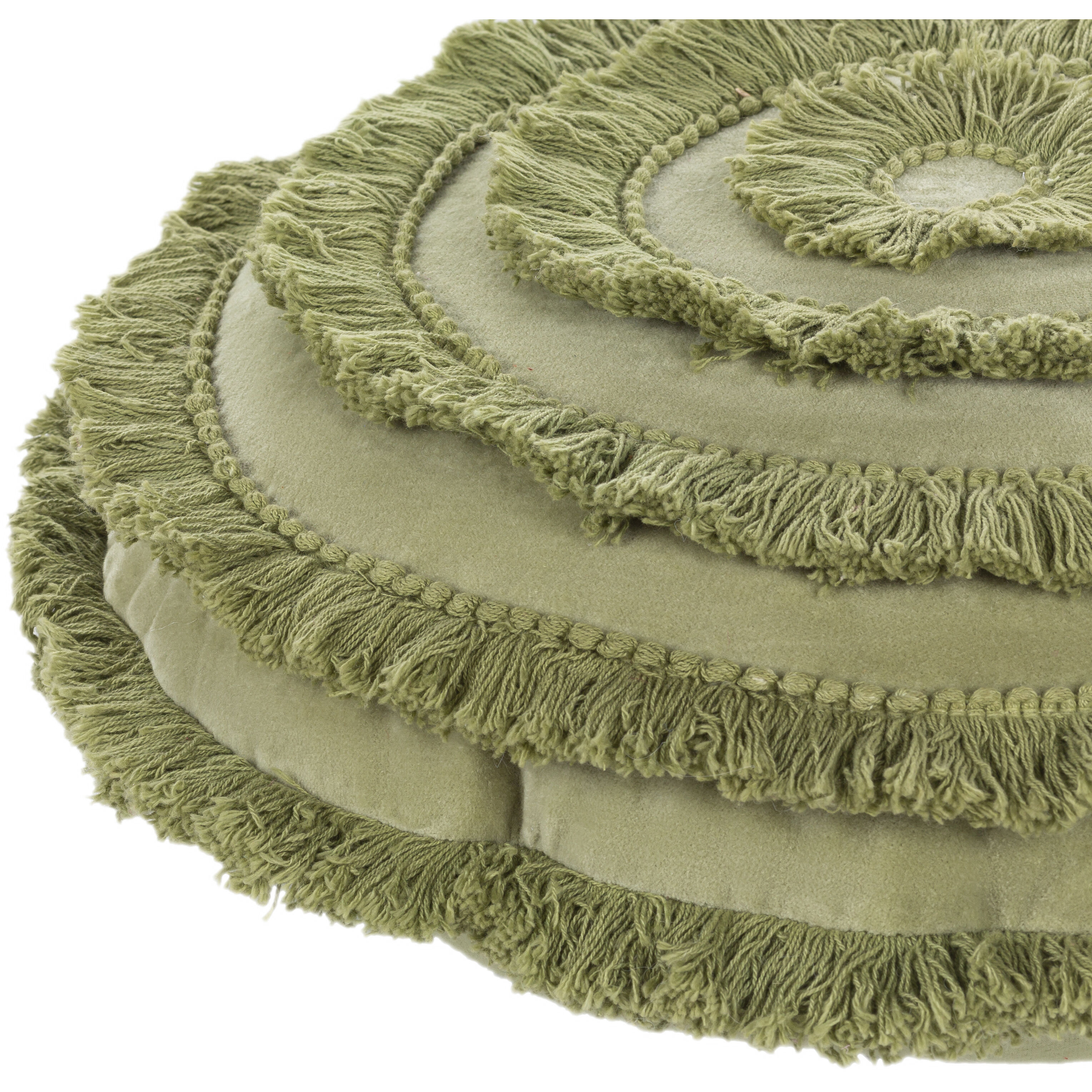 Tanzie 18 inch Medium Green Pillow Cover, Round