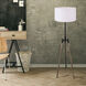 Sull 57 inch 150.00 watt Black and Wood Floor Lamp Portable Light
