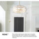 Rene LED 28.5 inch Distressed Brass Chandelier Ceiling Light 