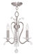 Serafina 3 Light 16.5 inch Brushed Nickel Convertible Mini Chandelier/Ceiling Mount Ceiling Light