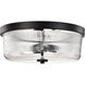 Grayson 17.25 inch Matte Black Flush Mount Ceiling Light