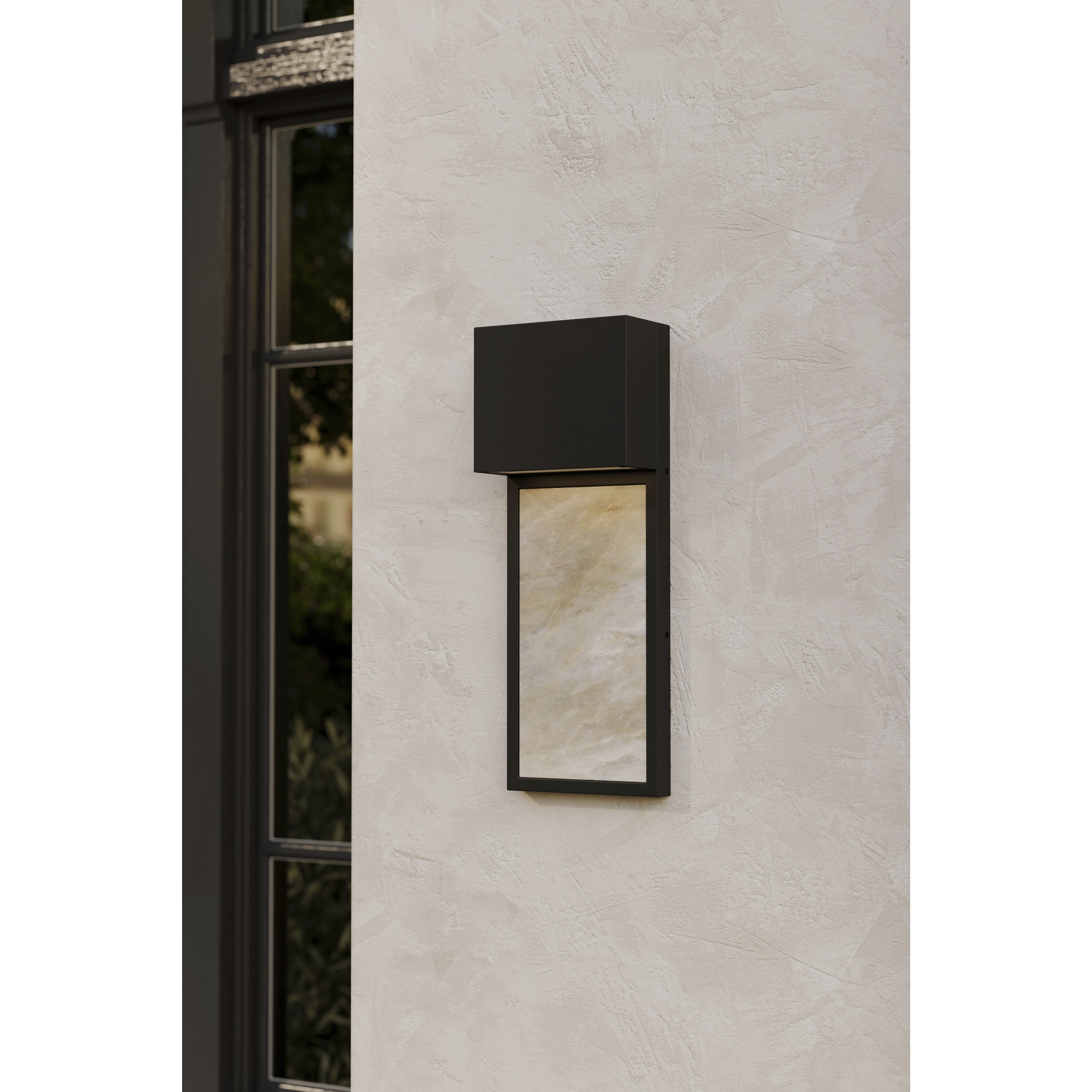 Norrin LED 16 inch Sand Coal Black Outdoor Wall Sconce