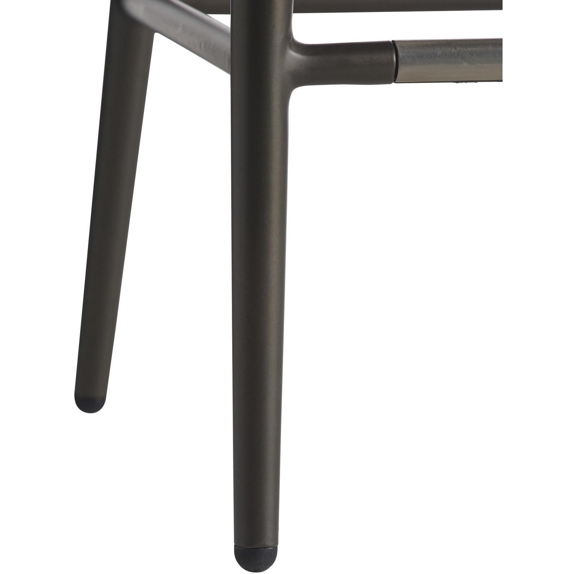 Juri 39.5 inch Porpoise and Charcoal Brown with Dark Gray Outdoor Counter Stool