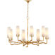 Mathilda 8 Light 36 inch White/Matte Gold Chandelier Ceiling Light