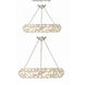 Palla 6 Light 24 inch Antique Silver Semi Flush Ceiling Light