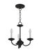 Home Basics 3 Light 14 inch Black Mini Chandelier Ceiling Light