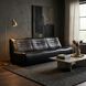McClain Onyx Black Sofa, 3 Seater