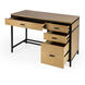 Hans Natural Wood Storage Desk in Light Brown