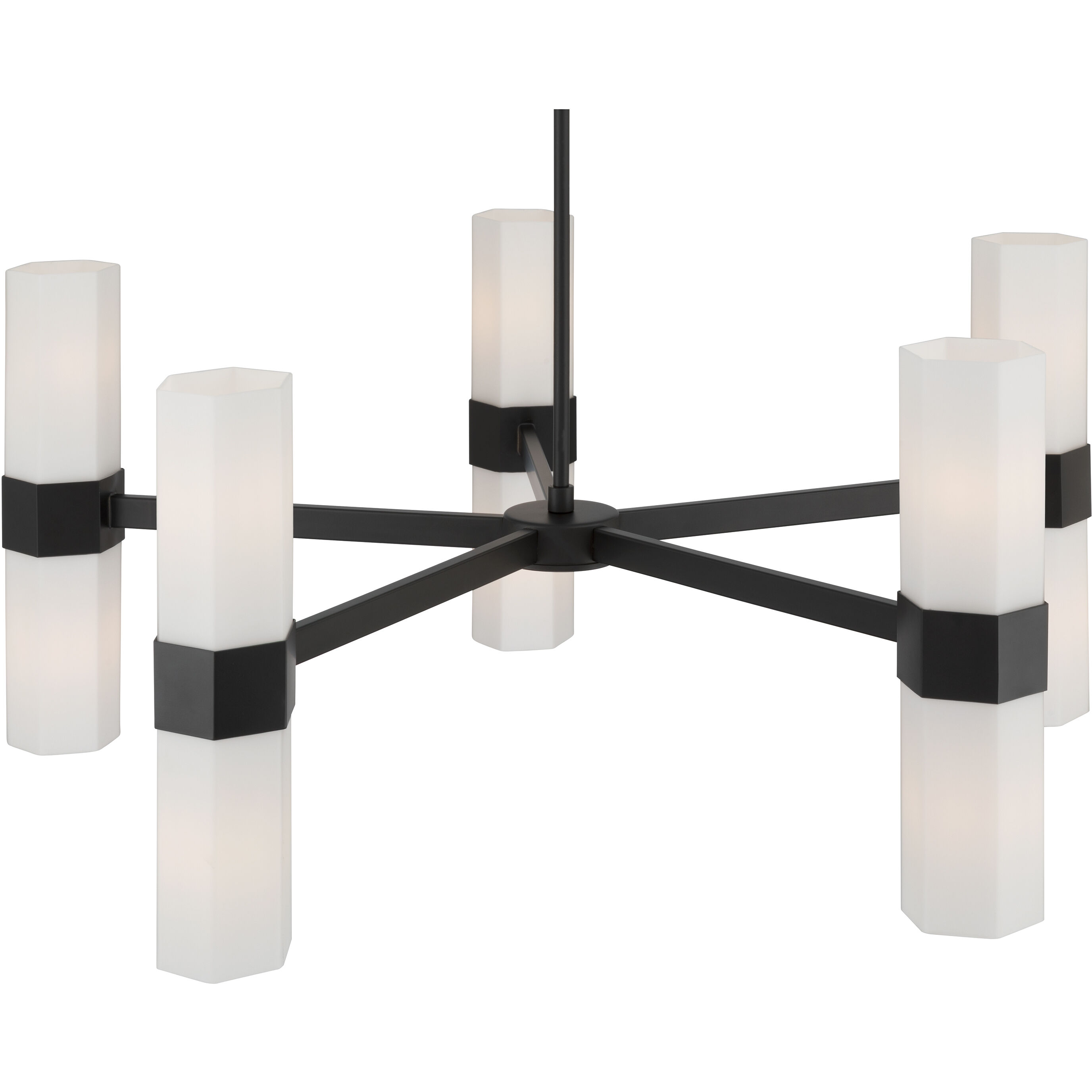 Delgada 10 Light 36 inch Dark Matte Black Chandelier Ceiling Light