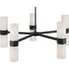 Delgada 10 Light 36 inch Dark Matte Black Chandelier Ceiling Light