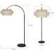 Bellamy 82 inch 150.00 watt Matte Black Floor Lamp Portable Light