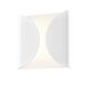 Folds LED 8 inch Textured White Indoor-Outdoor Sconce, Inside-Out