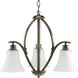 Joy 3 Light 20 inch Antique Bronze Chandelier Ceiling Light